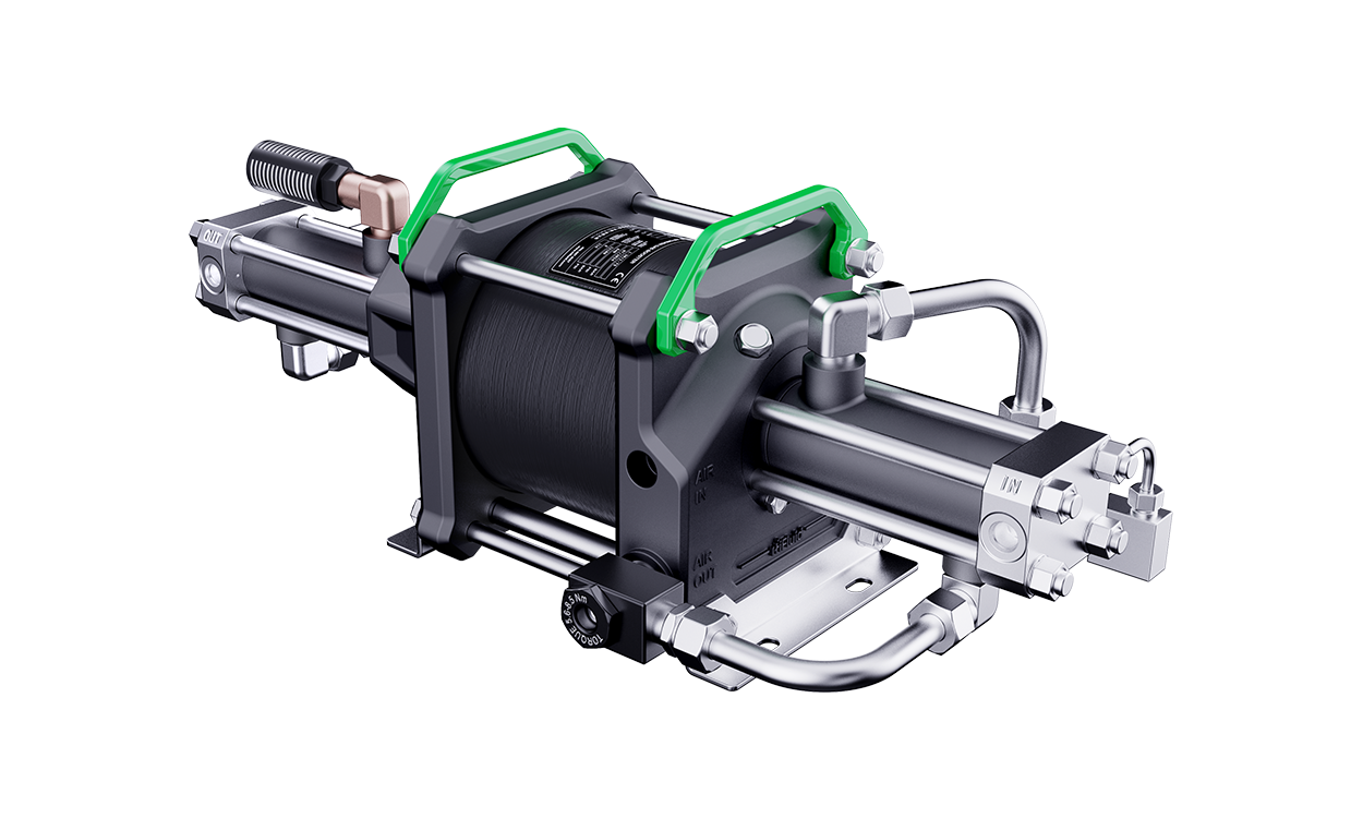 單驅(qū)雙級氣動(dòng)氣體增壓器