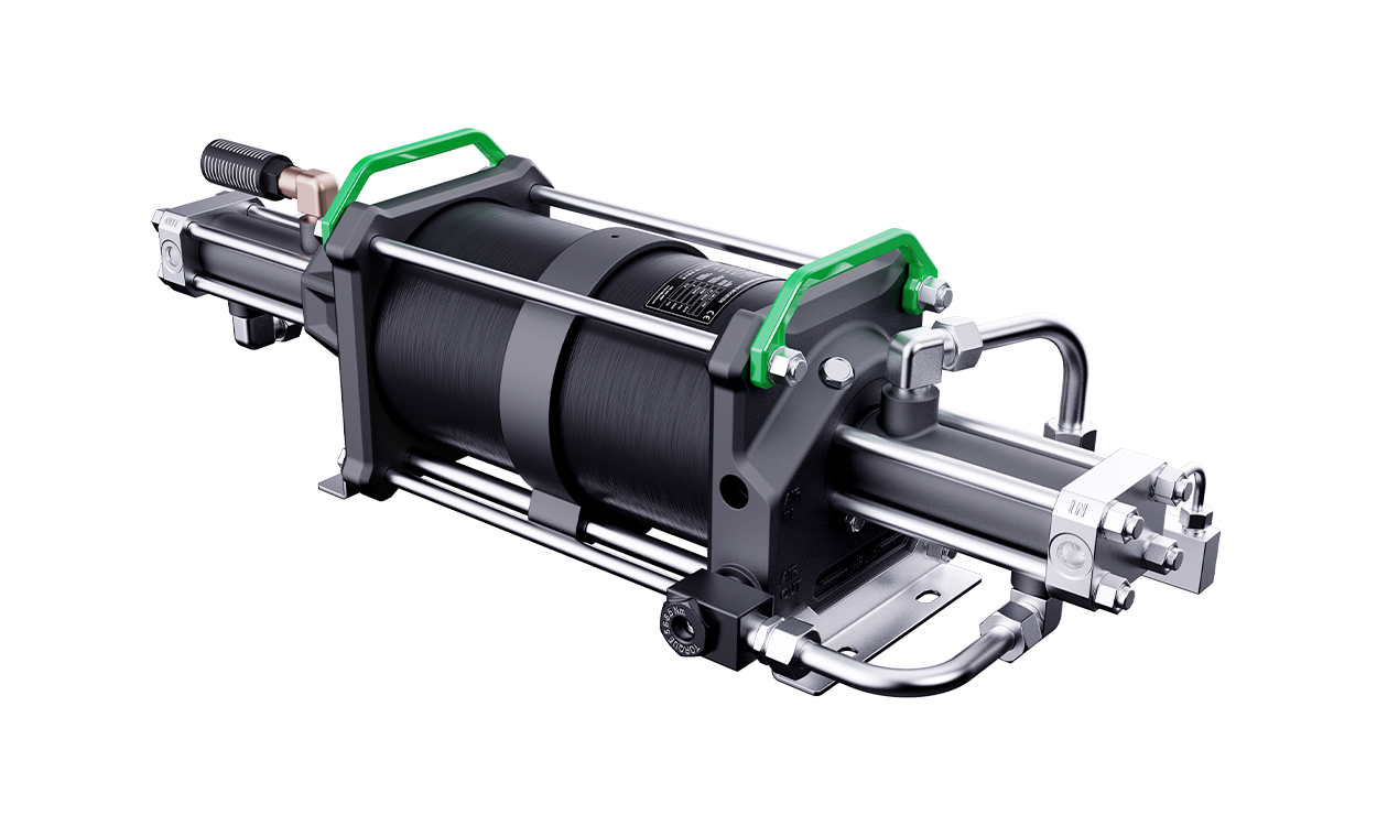 雙驅(qū)雙級氣動(dòng)氣體增壓器